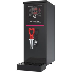 Water Boiler Eletric Commercial Hot Water Dispenser Countertop with Filter Black Automatic 15L 1500W Fast Heating for Restaurant, Home, Office