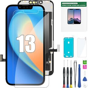 for iPhone 12 Pro Max Screen Replacement 6.7 inch Full HD LCD Display Digitizer 3D Touch Screen, Easy Installation with Repair Tools & Tempered Screen Protector for A2342, A2410, A2412, A2411