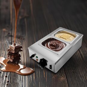 Chocolate Melting Machine, Chocolate Melter with 3 Various Pot Electric Commercial Food Warmer For Chocolate/Milk Melting and Heating, 1200W