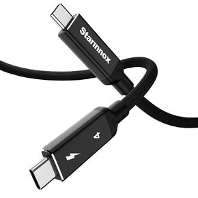 10Ft Thunderbolt 4 USB4 Cable - 40Gbps Data Transfer, 8K HD Display, 240W Fast Charging, Compatible with Thunderbolt 3/4 & USB-C Devices, 3m