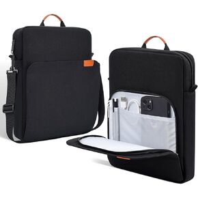 12.9 13 inch iPad Pro Sleeve Case Shoulder Bag for New 13-inch iPad Pro M4 & iPad Air M2 2024 Magic Keyboard, iPad Pro 12.9-in, Water-Resistant Tablet Carrying Handle Bag -Black
