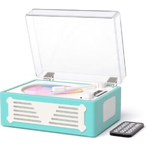 CD Player Portable, Retro CD Player with HiFi Speakers, Bluetooth Input/Output, Rechargeable Small CD Players for Home with LED Screen Display, USB Playback, AUX-in, Headphone Jack, Walnut