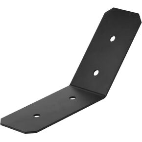 4 Pcs Flush Inside 45-Degree Angle Bracket Steel Tie Plate, 5" Width Heavy Duty Connector Brace, Decorative Knee Braces, Inside Joint for Butt-Join Post and Beam, Thickness 3 mm