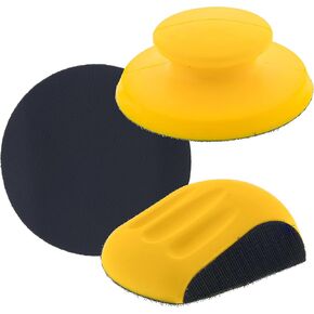Dura-Gold Pro Series Mouse Sandpaper Shaped Hand Sanding Block Pad for Hook & Loop Mouse Size Sander Discs, 2 Pack - Sander pad for Automotive Car Paint Prep, Corner Sand Wood Woodworking Furniture