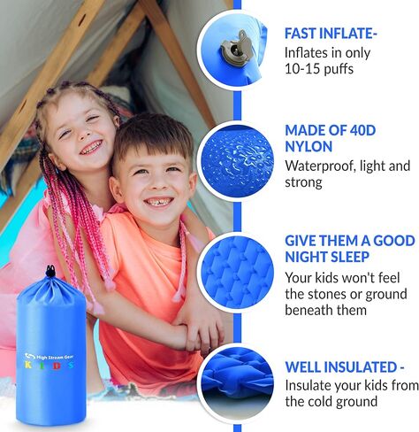 وسادة نوم للأطفال للتخييم والنوم مع وسادة ، مرتبة تخييم قابلة للنفخ لحقائب الظهر والسفر ، حصيرة سميد سميك ، وسادات النوم للتخييم السريعة للأطفال in Kuwait