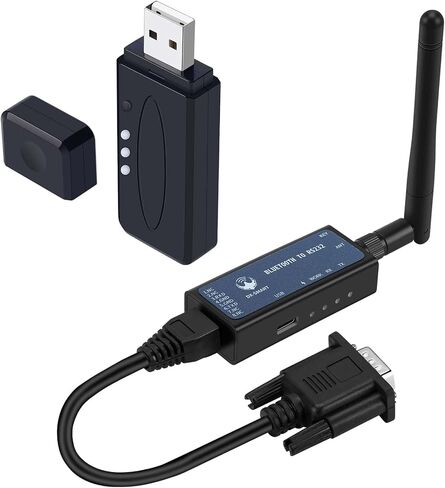 DX-CP26 RS232 إلى محول محول تسلسلي لاسلكي يعمل بالبلوتوث يدعم iOS Android Windows يدعم واجهة DB9 RJ45 بطارية ليثيوم مدمجة قابلة لإعادة الشحن (CP26 للكمبيوتر الشخصي) in Saudi Arabia