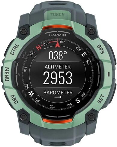 Garmin Instinct® 3 45mm ، شاشة مشحونة بالطاقة الشمسية ، ساعة GPS الذكية في الهواء الطلق الوعرة ، إطار مقوى بالمعادن ، مصباح يدوي مدمج ، أسود in Kuwait