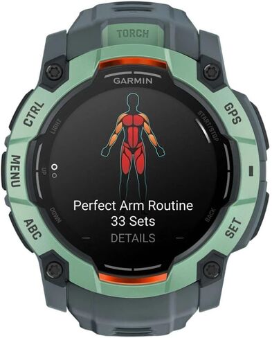 Garmin Instinct® 3 45mm ، شاشة مشحونة بالطاقة الشمسية ، ساعة GPS الذكية في الهواء الطلق الوعرة ، إطار مقوى بالمعادن ، مصباح يدوي مدمج ، أسود in Kuwait
