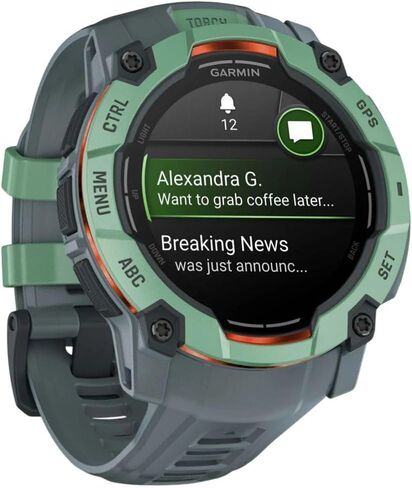 Garmin Instinct® 3 45mm ، شاشة مشحونة بالطاقة الشمسية ، ساعة GPS الذكية في الهواء الطلق الوعرة ، إطار مقوى بالمعادن ، مصباح يدوي مدمج ، أسود in Kuwait