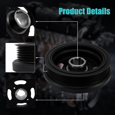 594-556 Engine Harmonic Balancer Crankshaft Pulley Compatible with Lexus LX450 4.5L L6 1996-1997, For Toyota Land Cruiser 4.5L L6 1993-1997, Replaces 1347066030,1347066020,‎1347066021 in Saudi Arabia
