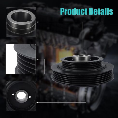 594-556 Engine Harmonic Balancer Crankshaft Pulley Compatible with Lexus LX450 4.5L L6 1996-1997, For Toyota Land Cruiser 4.5L L6 1993-1997, Replaces 1347066030,1347066020,‎1347066021 in Saudi Arabia