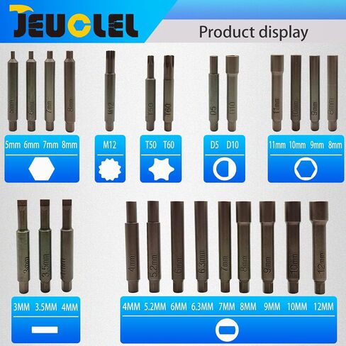 JEUCLEL 18PCS تعليق امتصاص الصدمات تبختر أداة إزالة الجوز مجموعة المقبس، 1/2 بوصة محور التوجيه امتصاص الصدمات السقاطة ومجموعة وجع، مجموعة أدوات إزالة تثبيت دعامة الصدمات لجميع المركبات in Kuwait