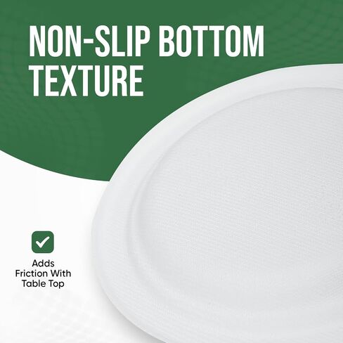 Dessert Plates, 100 Pack Small Paper Plates, Paper Plates 6 Inch – 100% Compostable Plates, Water & Oil Proof Disposable Plates, Microwavable Perfect Paper Plate For Party - White in Saudi Arabia
