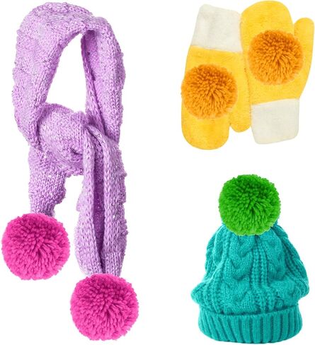 10Pcs Large Pom Poms for Crafts, 3 Inch Made to Order Acrylic Yarn Pom Pom Balls for on Hats or Party Decorations, Colorful Pom Pom Balls, Luggage Pom Poms for Suitcases, DIY Keychain Craft Pompoms in Saudi Arabia