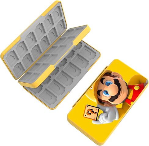 CASE CASE CART SWITCH DOEPEBAE متوافقة مع Nintendo Switch ، حامل تخزين بطاقة اللعبة ، حقيبة حماية بطاقة رقيقة جديدة محمولة مع 48 فتحات بطاقة لعبة وفتحات بطاقة TF 48 (M Yellow) in Kuwait
