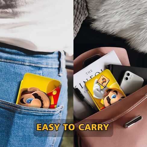 CASE CASE CART SWITCH DOEPEBAE متوافقة مع Nintendo Switch ، حامل تخزين بطاقة اللعبة ، حقيبة حماية بطاقة رقيقة جديدة محمولة مع 48 فتحات بطاقة لعبة وفتحات بطاقة TF 48 (M Yellow) in Kuwait