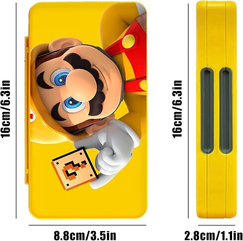 CASE CASE CART SWITCH DOEPEBAE متوافقة مع Nintendo Switch ، حامل تخزين بطاقة اللعبة ، حقيبة حماية بطاقة رقيقة جديدة محمولة مع 48 فتحات بطاقة لعبة وفتحات بطاقة TF 48 (M Yellow) in Kuwait