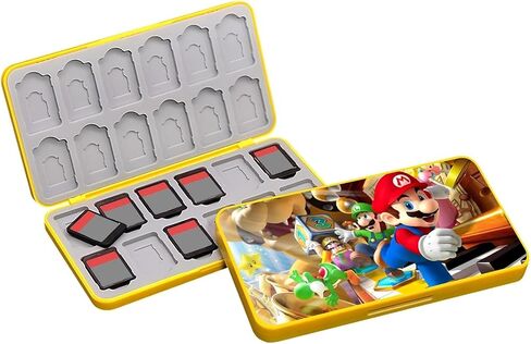 CASE CASE CART SWITCH DOEPEBAE متوافقة مع Nintendo Switch ، حامل تخزين بطاقة اللعبة ، حقيبة حماية بطاقة رقيقة جديدة محمولة مع 48 فتحات بطاقة لعبة وفتحات بطاقة TF 48 (M Yellow) in Kuwait