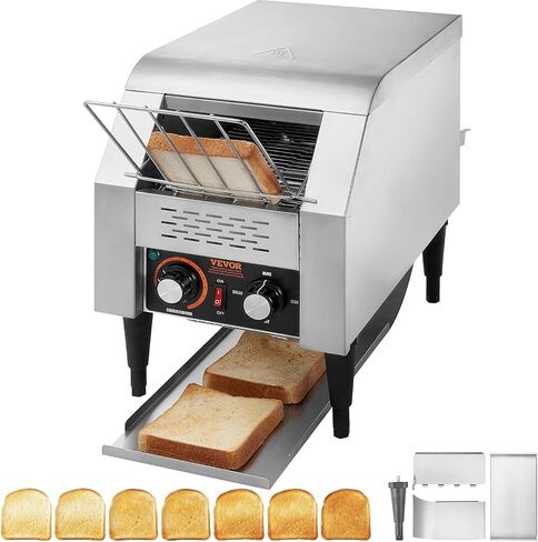 VEVOR Commercial Toast Bread Slicer, 12mm Thickness Electric Bread Cutting Machine, 31PCS Commercial Bakery Bread Slicer, 110V Toast Cutter Cutting Machine, Bread Cutter for Bread Sheet Cutter Cutting in Saudi Arabia
