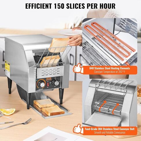 VEVOR Commercial Toast Bread Slicer, 12mm Thickness Electric Bread Cutting Machine, 31PCS Commercial Bakery Bread Slicer, 110V Toast Cutter Cutting Machine, Bread Cutter for Bread Sheet Cutter Cutting in Saudi Arabia