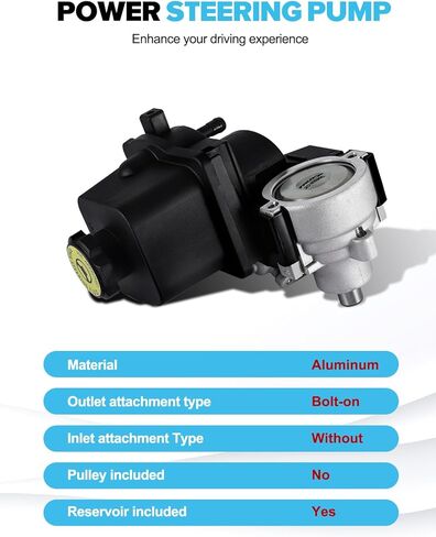 20-65990 مضخة توجيه كهربائية مع بكرة وخزان 2002-2009 لبويك رينييه، لشفروليه تريل بليزر، لجي إم سي إنفوي، لإيسوزو، لساب 9-7x، لأولدزموبيل، 4.2L 5.3L 6.0L، 9665990 26112229 in Kuwait