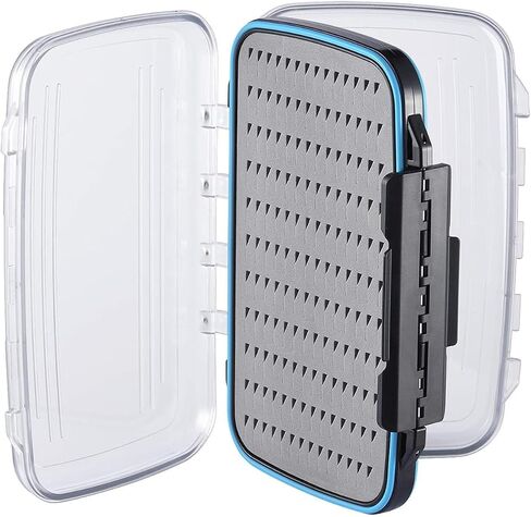 Aventik Fly Box for Fly Fishing Jig Box Waterproof Float Streamer flies Case Double Sided Fly Fishing Box Clear Lid Storage Lure Boxes in Kuwait