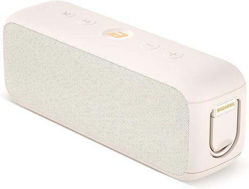 BOGASING G6 Bluetooth Speaker, Portable Wireless Speakers with 30W Punchy Sound, 35H Playtime, IPX6 Waterproof, Bluetooth 5.3, Built-in Mic, EQ, TF-Card, AUX, USB Stick for Outdoors Hiking (Beige) in Kuwait