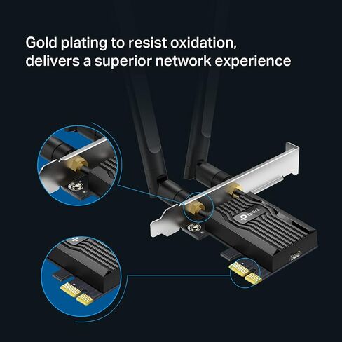 TP-Link WiFi 7 BE9300 PCIE WIFI CARD ARCHER TBE552E | بطاقة شبكة Tri-Band لجهاز كمبيوتر سطح المكتب | بلوتوث 5.4 | الهوائي عالي الكسب | Mlo ، WPA3 | يدعم اللوحة الأم AMD/Intel | غير متوافق مع Windows 10 in Kuwait