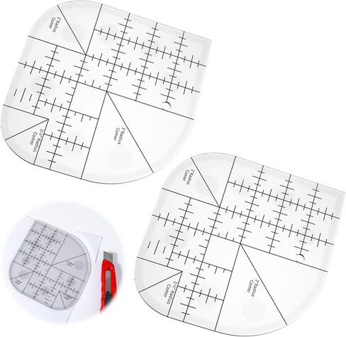 Acrylic Curved Corner Cutter Ruler, Cutter Quilt Ruler, Sewing Patchwork Ruler for DIY Sewing, Multifunctional Sewing Template Patchwork Tool in Saudi Arabia