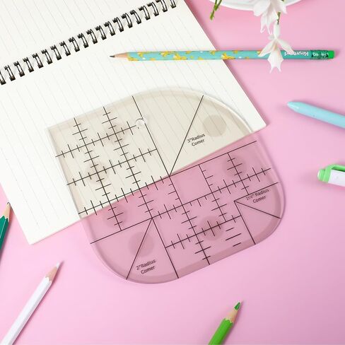 Acrylic Curved Corner Cutter Ruler, Cutter Quilt Ruler, Sewing Patchwork Ruler for DIY Sewing, Multifunctional Sewing Template Patchwork Tool in Saudi Arabia