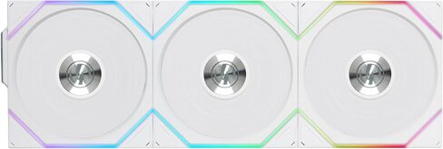 Lian Li UNI Fan TL LCD 120 Wireless - Triple Pack - 2.4 GHz Wireless Controller Included - Daisy Chain & Infinity Mirror Design - LCD Display - Controller Required - White (12TLLCD1W3W) in Kuwait