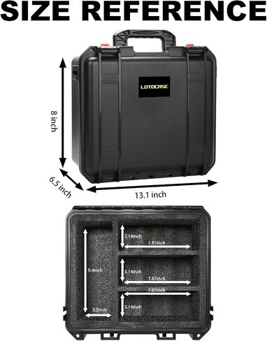 Storage Case for Dewalt/Milwaukee Battery - Waterproof Hard Tool Battery Bag for Dewalt 8v/12v//20v/60v Max XR Battery & Charger, Organizer Box for Dewalt/Milwaukee 2.0-12.0 AH Battery(Case Only) in Kuwait