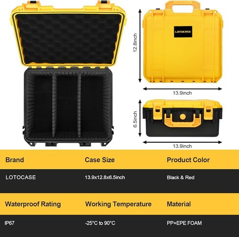 Storage Case for Dewalt/Milwaukee Battery - Waterproof Hard Tool Battery Bag for Dewalt 8v/12v//20v/60v Max XR Battery & Charger, Organizer Box for Dewalt/Milwaukee 2.0-12.0 AH Battery(Case Only) in Kuwait