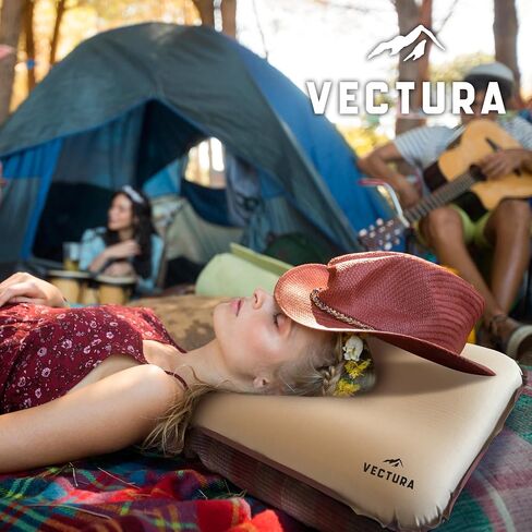 Self-Inflating Camping Pillow – Lightweight & Compact Backpacking Pillow for Hiking, Travel & Outdoor Use – Comfortable Inflatable Pillow for Sleeping – Size 46 x 30 cm in Saudi Arabia