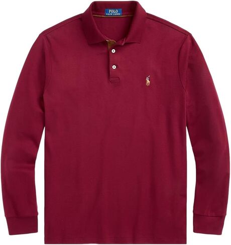 POLO RALPH LAUREN Classic Fit Long-Sleeve Polo Blue 2XL in Saudi Arabia