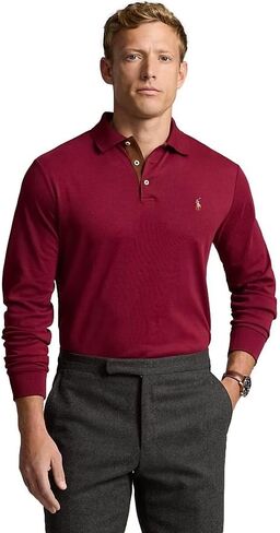 POLO RALPH LAUREN Classic Fit Long-Sleeve Polo Blue 2XL in Saudi Arabia