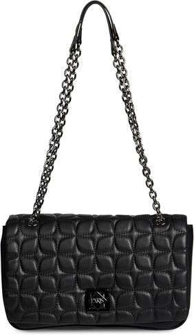 Paris Hilton Madison Crossbody Purse Chain Strap Bag White Faux Fur in Saudi Arabia