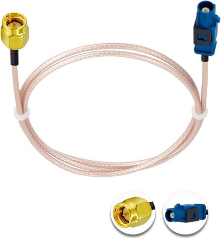 SMA Male to Fakra C Male Blue Pigtail Cable RG316 6in/15cm Fakra C Plug to SMA Plug GPS Antenna Extension Cable for Vehicle GPS Navigation Car Radio Stereo in Kuwait