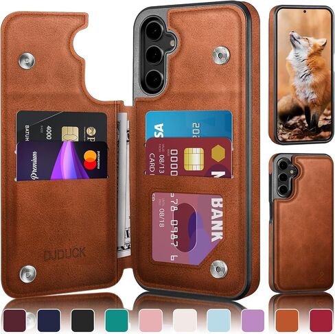 Designed for Samsung Galaxy S25 Ultra Case Wallet with Card Holder, [Magnetic Clasp Folio Cover] [RFID Blocking Leather Protection] Shockproof Women Men Cases for Samsung S25 Ultra Wine Red in Kuwait