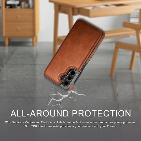 Designed for Samsung Galaxy S25 Ultra Case Wallet with Card Holder, [Magnetic Clasp Folio Cover] [RFID Blocking Leather Protection] Shockproof Women Men Cases for Samsung S25 Ultra Wine Red in Kuwait