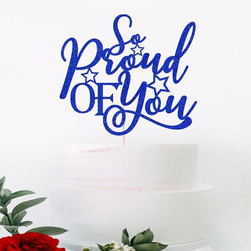 So Proud Of You Cake Topper-Congratulations to the Class of 2022 Graduation, Cheers to Graduation, Academic Success Landing Party Decoration Supplies(Red) in Kuwait