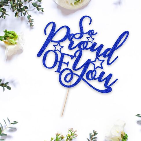 So Proud Of You Cake Topper-Congratulations to the Class of 2022 Graduation, Cheers to Graduation, Academic Success Landing Party Decoration Supplies(Red) in Kuwait