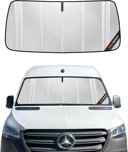Windshield Sun Shade for 2007-2024 Mercedez-Benz Sprinter. 2024 Upgrade Reflective Aluminum Film Front Window Sunshade for Maximum Interior Protection in Saudi Arabia