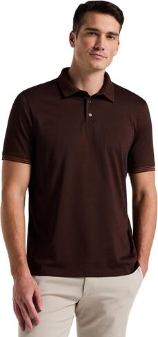 قميص بولو Icon رجالي من Perry Ellis مصنوع من نسيج متين ومسامي وممتص للرطوبة (مقاسات صغيرة - 5xl) in Saudi Arabia