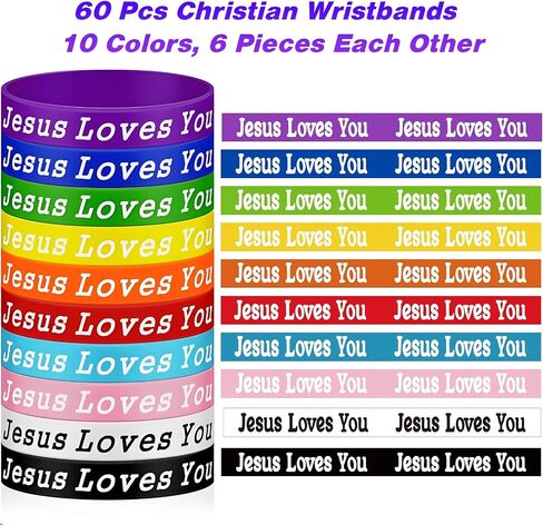 110 Pcs Jesus Loves You Silicone Bracelet, Colorful Christian Wristbands, Rubber Jesus Bracelets,Christian Bracelets Bulk, Bible Verse Bracelets and Scripture Bracelets for Christian Party Favors in Saudi Arabia
