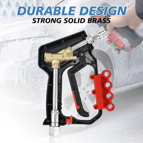 RIDGE WASHER Pressure Washer Gun Swivel, Power Washer Gun 5000 PSI with 1/4" Quick Connector, 12 GPM, 360°3/8 NPT Thread, M22-14mm and M22-15mm Fitting in Saudi Arabia