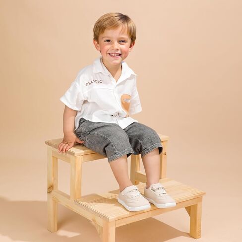 STQ Toddler Girls Boys Wide Toe Barefoot Shoes Kids Walking Tennis Comfort Sneakers Lightweight Breathable Gym Shoe in Kuwait