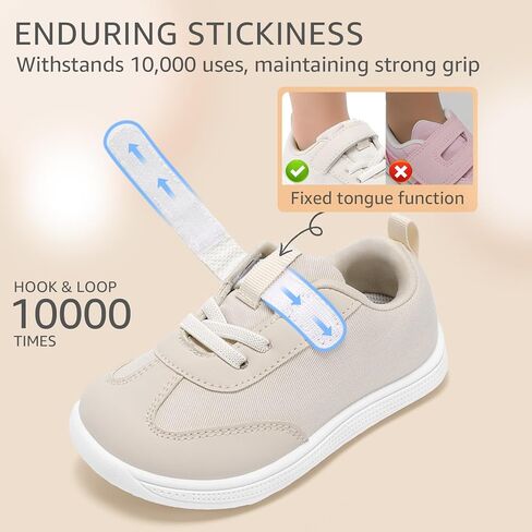STQ Toddler Girls Boys Wide Toe Barefoot Shoes Kids Walking Tennis Comfort Sneakers Lightweight Breathable Gym Shoe in Kuwait