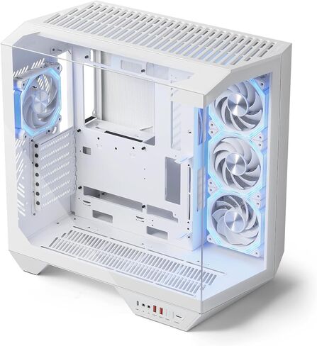 Darkflash Full-Away-Full-Aware Gaming PC ، لوحة الأم ذات الإضافات الخلفية ، الطابقات المزدوجة ، الزجاج البانورامي ، تصل إلى 2 × 360 مم ، RTX 40 متوافقة in Kuwait