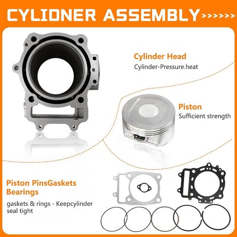 92mm 3087221 Cylinder Piston Ring Gasket Top End Rebuild Kit Compatible with Polaris Ranger Scrambler Sportsman 500 1996-2010 After-Market Parts in Saudi Arabia